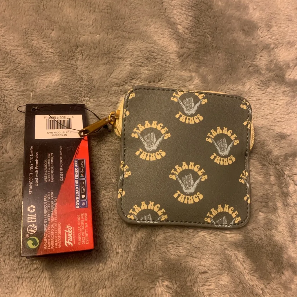 Funko Netflix Stranger Things 4 Coin Purse Change Bag Vecna 2022 New Gray - Image 2