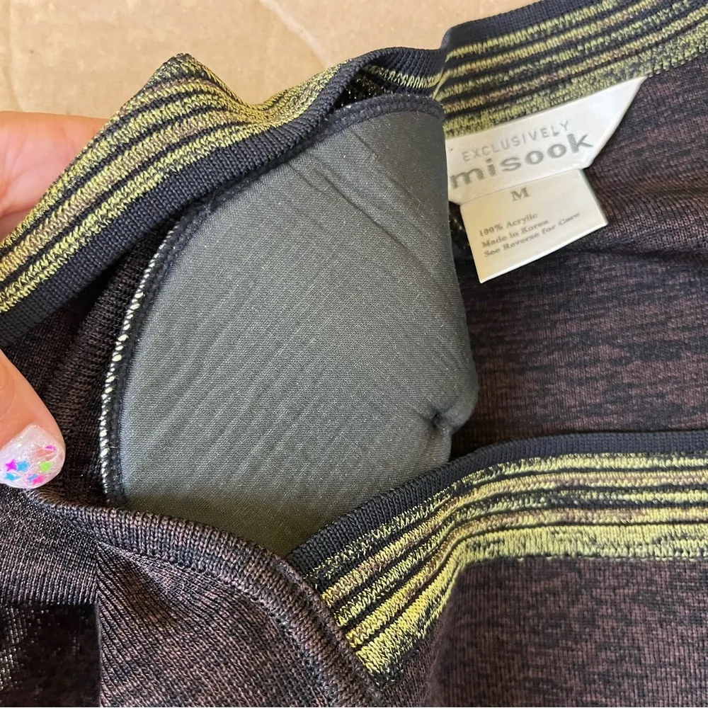 Misook  Brown Padded Shoulder Sweater - Image 7