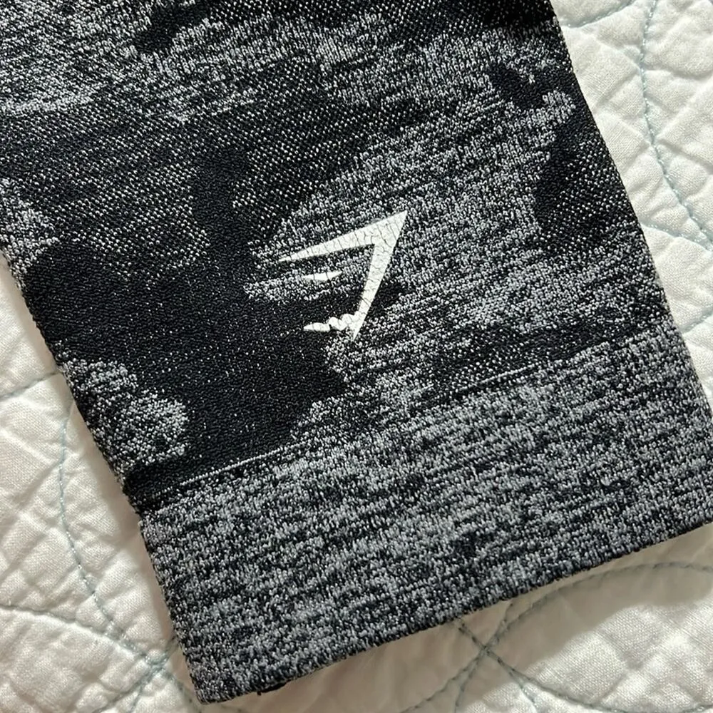 Gymshark adapt seamless black & grey camo high waisted leggings see measurements - Image 6