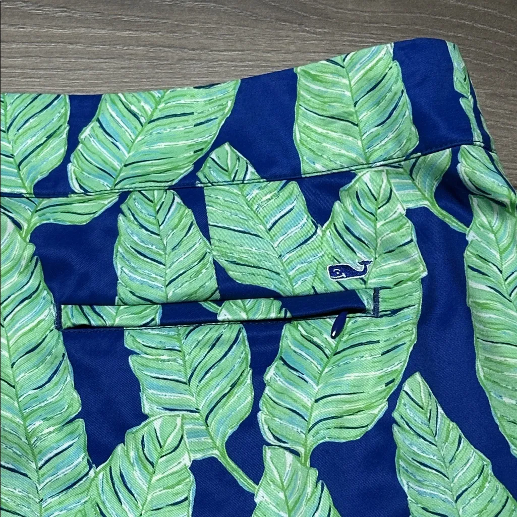 Vineyard Vines Golf Skort‎ Palm Leaf Royal Ocean Multicolor Skirt Blue Green 14 - Image 5