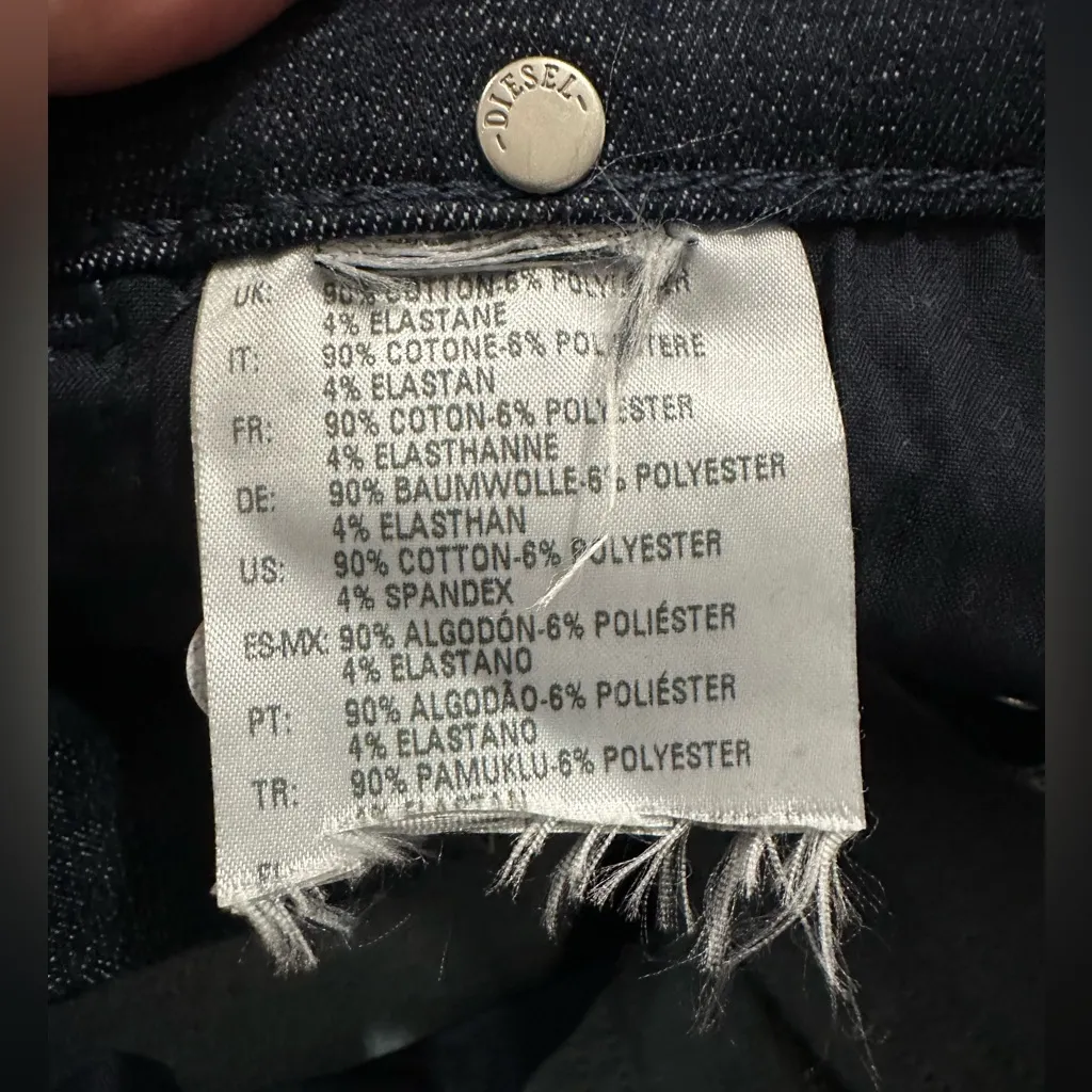 Diesel Slandy-High Women's Super Skinny Stretch Jeans 089AB Dark wash W26 L30 - Image 5