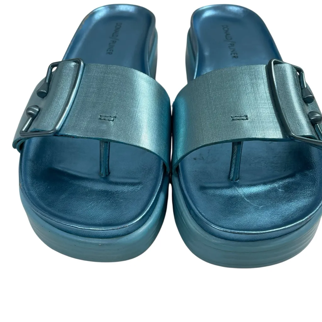 Donald J Pliner Fara Slide Sandals in Metallic Blue Women’s Size 9‎ - Image 8