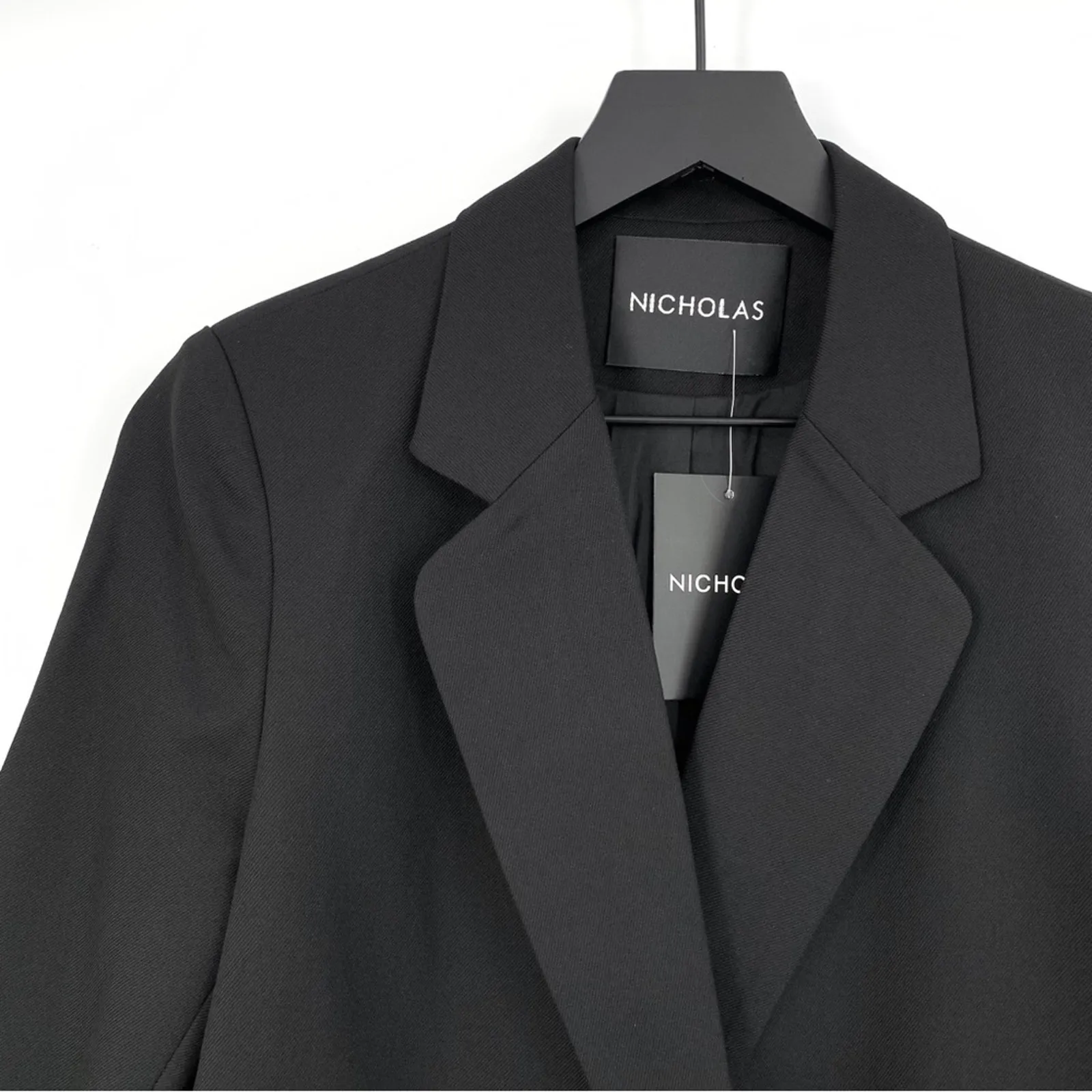 NWT NICHOLAS Black Twill Suiting Blazer 4 - Image 2
