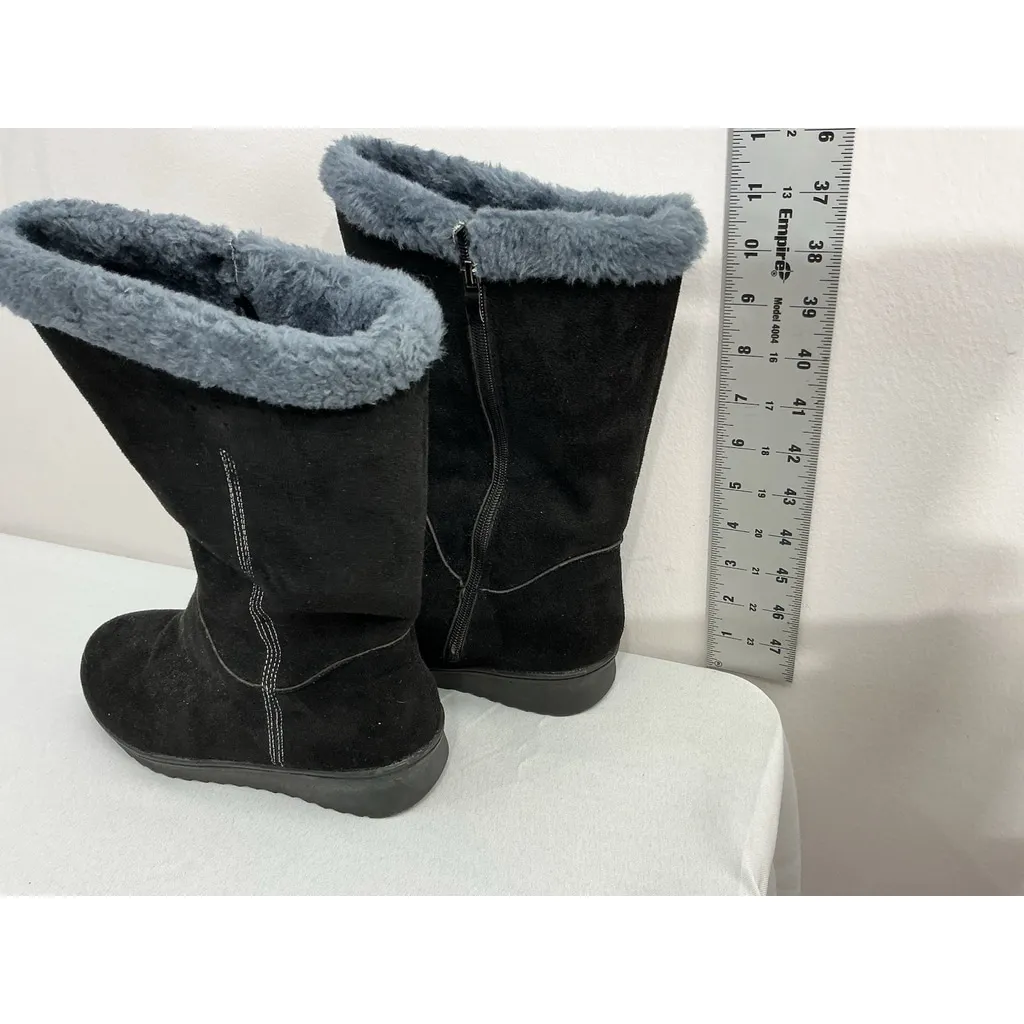 Womans Riding Boots 7.5/8 Black Lined NWOT Full Zip - Image 4