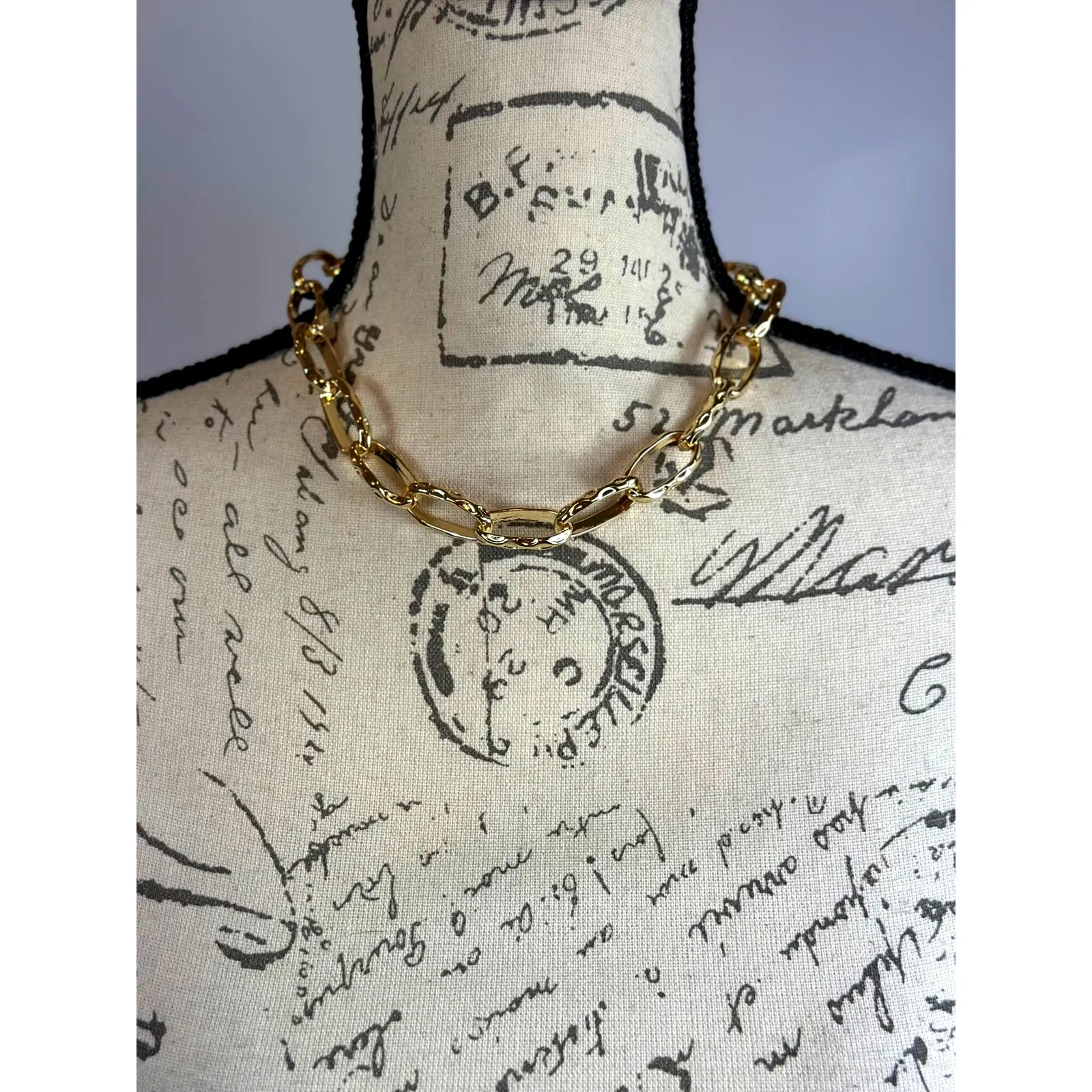 8 Other Reasons Hammered Paper Clip Necklace 16" + 2" Extender - Image 4