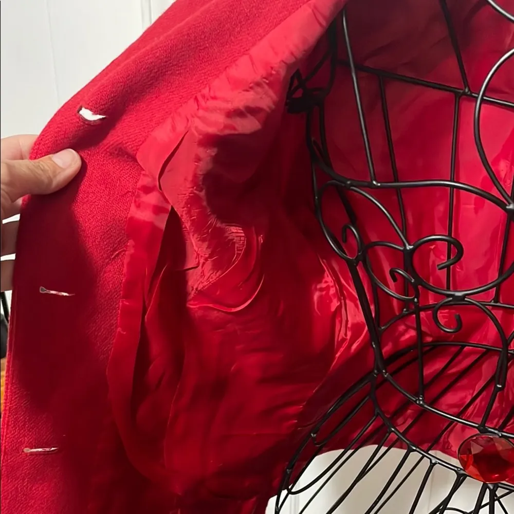 💋💋💋3 for 12$💋💋💋Red Tailored Blazer with Collarless Design Red Size 10 - Image 9