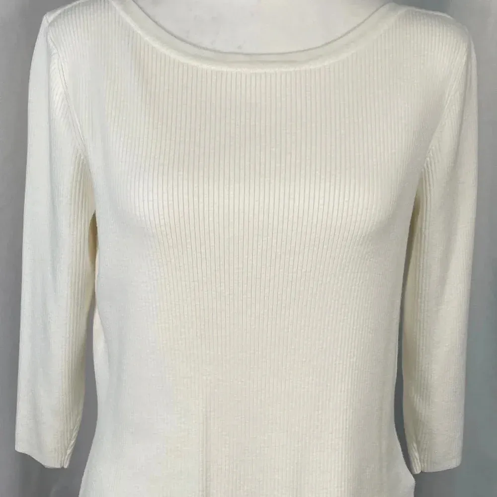 Worthington White and Blue Crew & Scoop Necks‎ Sweater bundle - Image 7