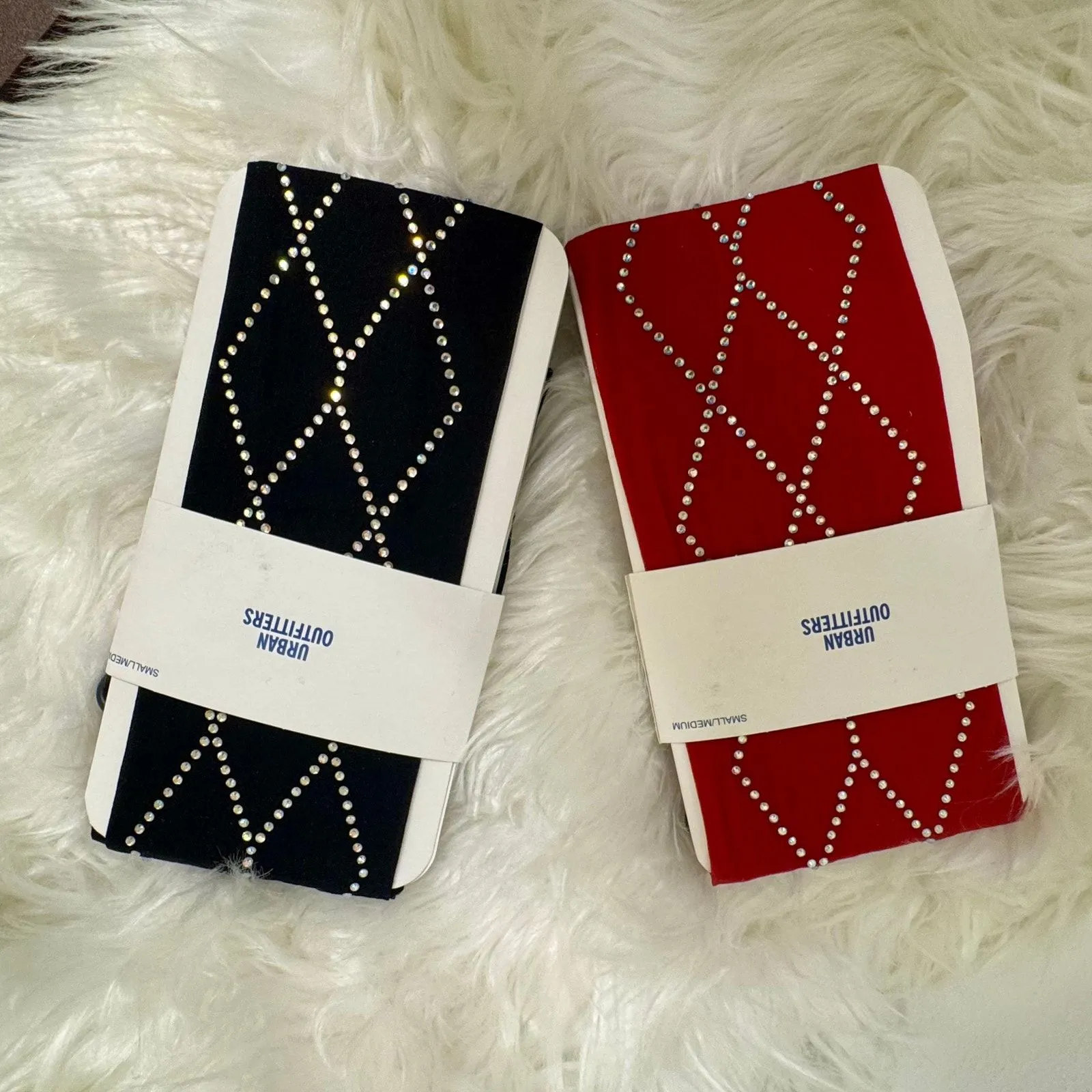 Urban Outfitters Sheer Bling Geo Sparkle Jeweled Tights Bundle Womens Sz S/M NWT - Image 3