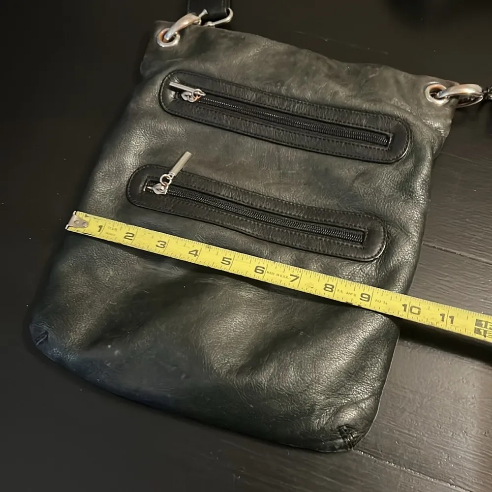 Margot leather crossbody bag Black - Image 5