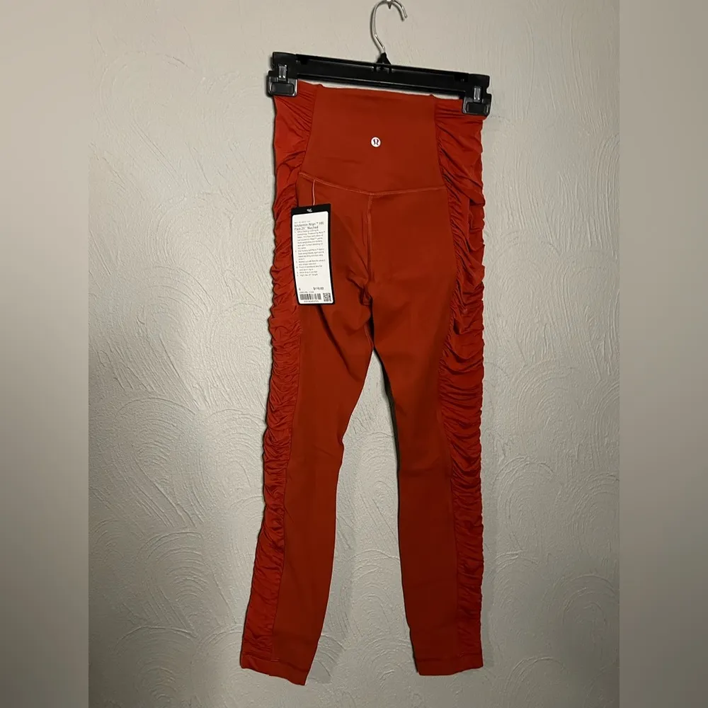 Lululemon Align HR pant 25” Ruched in cayanne color size 6 - Image 2