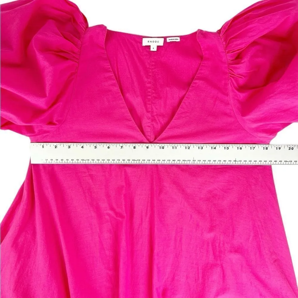 Rhode Marni Bright Pink Bubble Hem Mini Dress Small Pink - Image 7