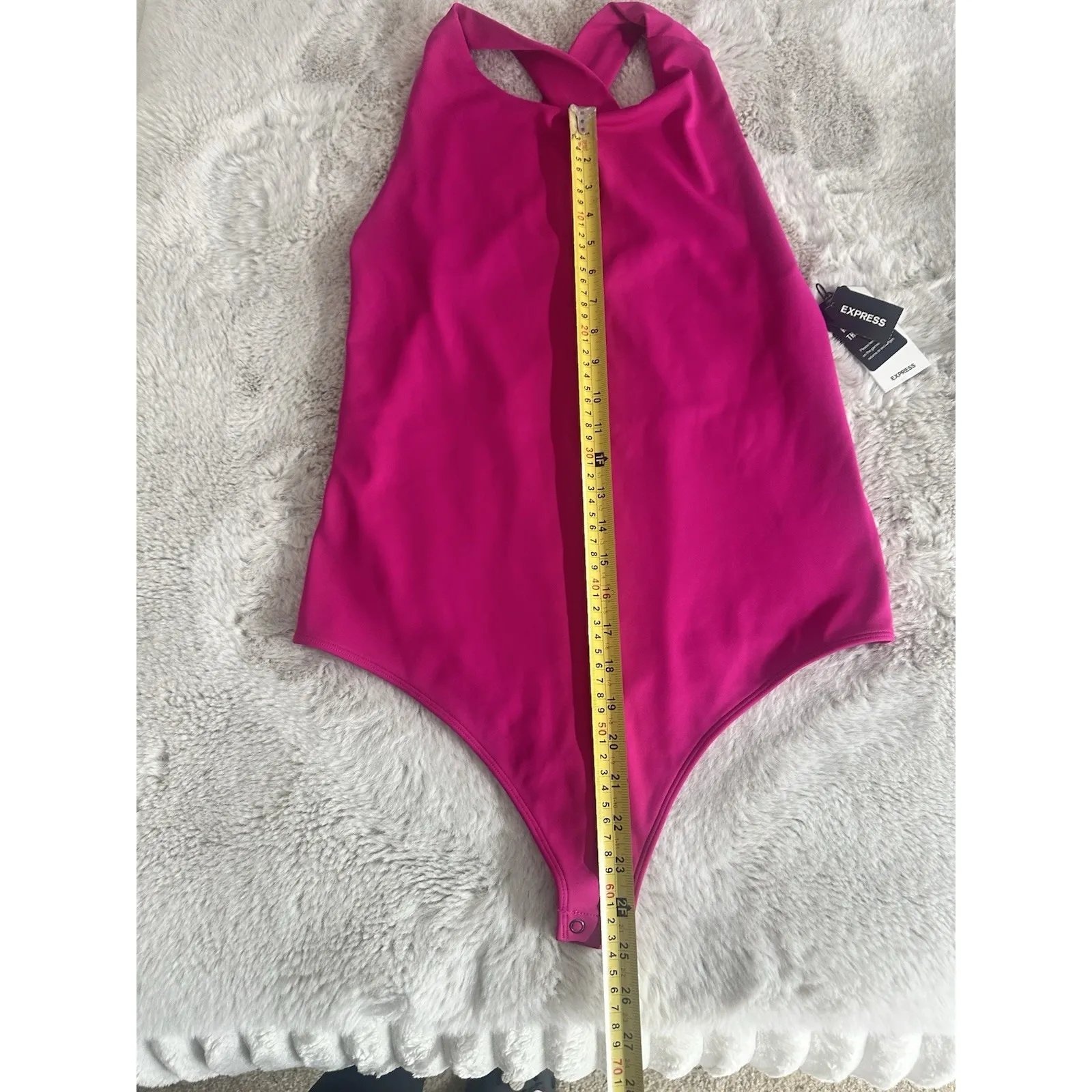 Womens Express Hot Pink Body Suit Size Large - Image 14