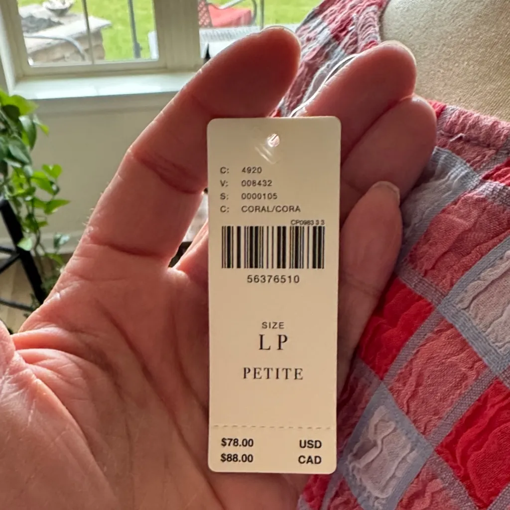 Anthropologie Checkered Sleeveless Blouse - Image 2