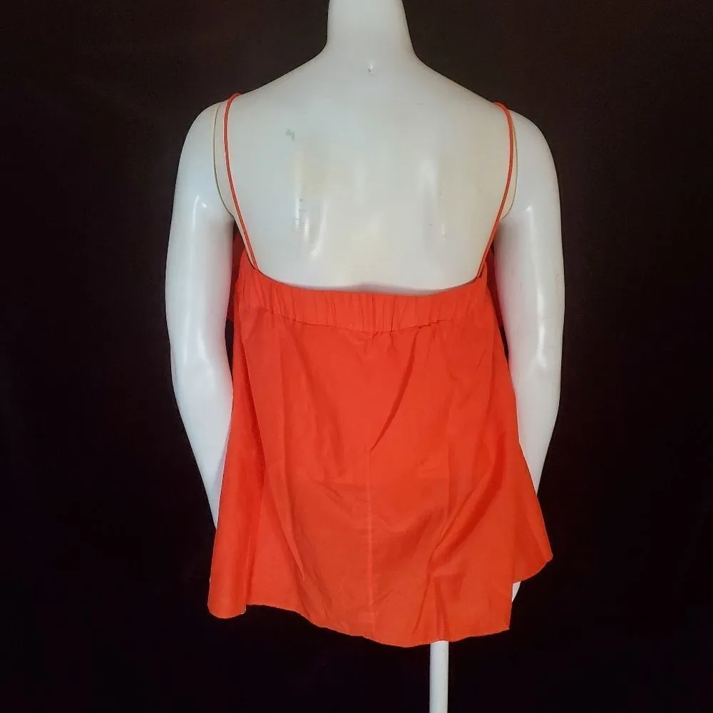 COS Orange Ruffle Tank Top (8) - Image 4