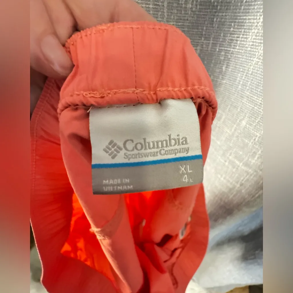 Columbia Blossom Bay Shorts Womens Size XL Orange UPF 30 Nylon Hike Outdoors - Image 5