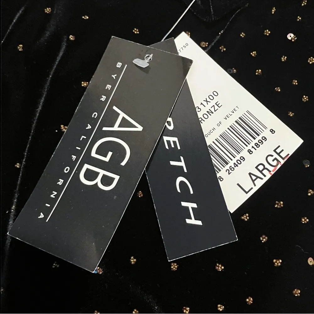 Vintage 90s NWT Black Velvet Gold Beaded Going Out Top. M/L. Fairy Whimsigoth Size L - Image 10