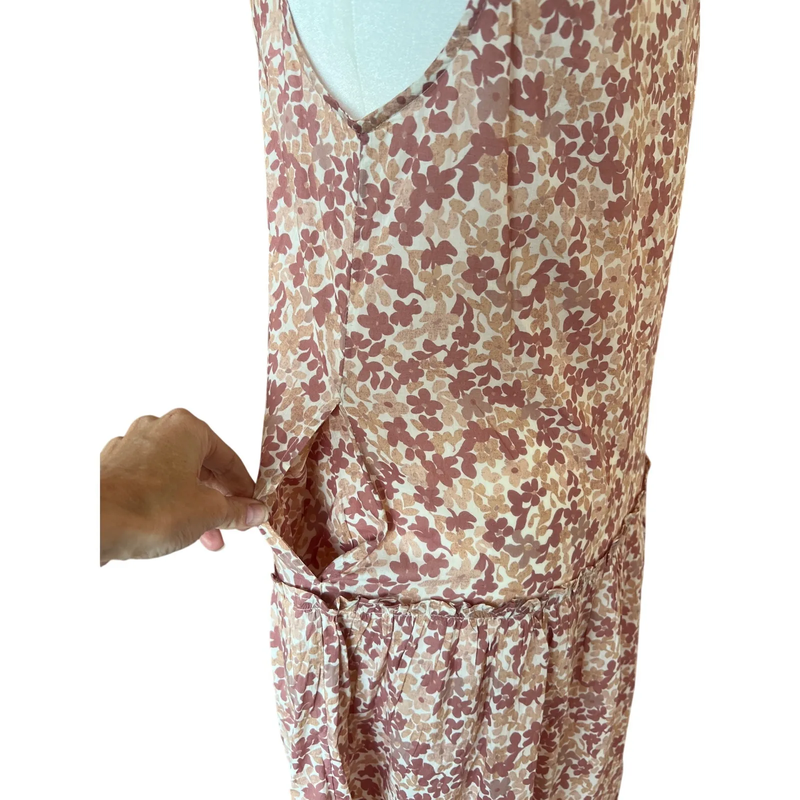 Faherty Mira Sleeveless Maxi Dress in Figueroa Floral Size L 57"L Loose NWT $178 - Image 10