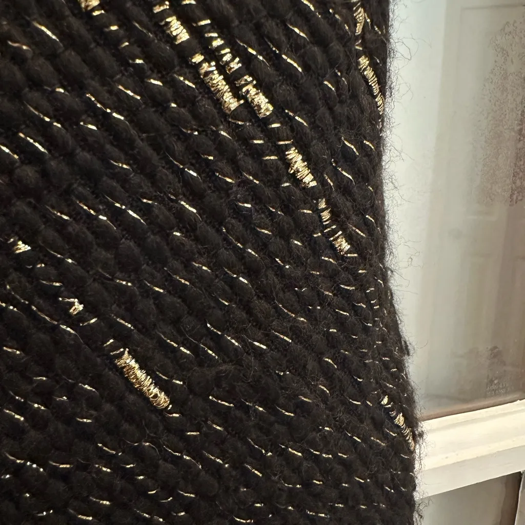 Vintage An Original MILLY of New York Black Boucle Wool Classic Dress Size 6 S - Image 8