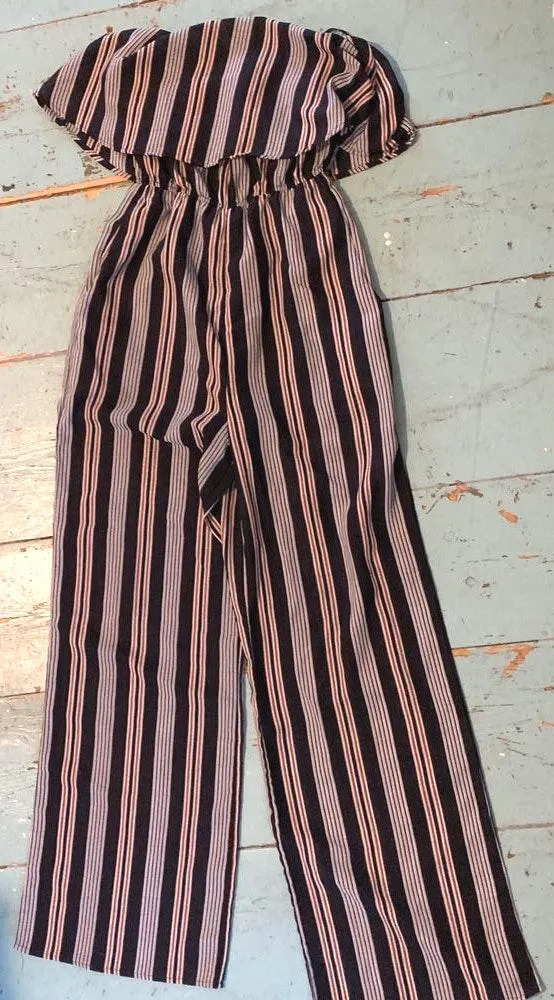 Strapless Striped Jumpsuit - Image 2