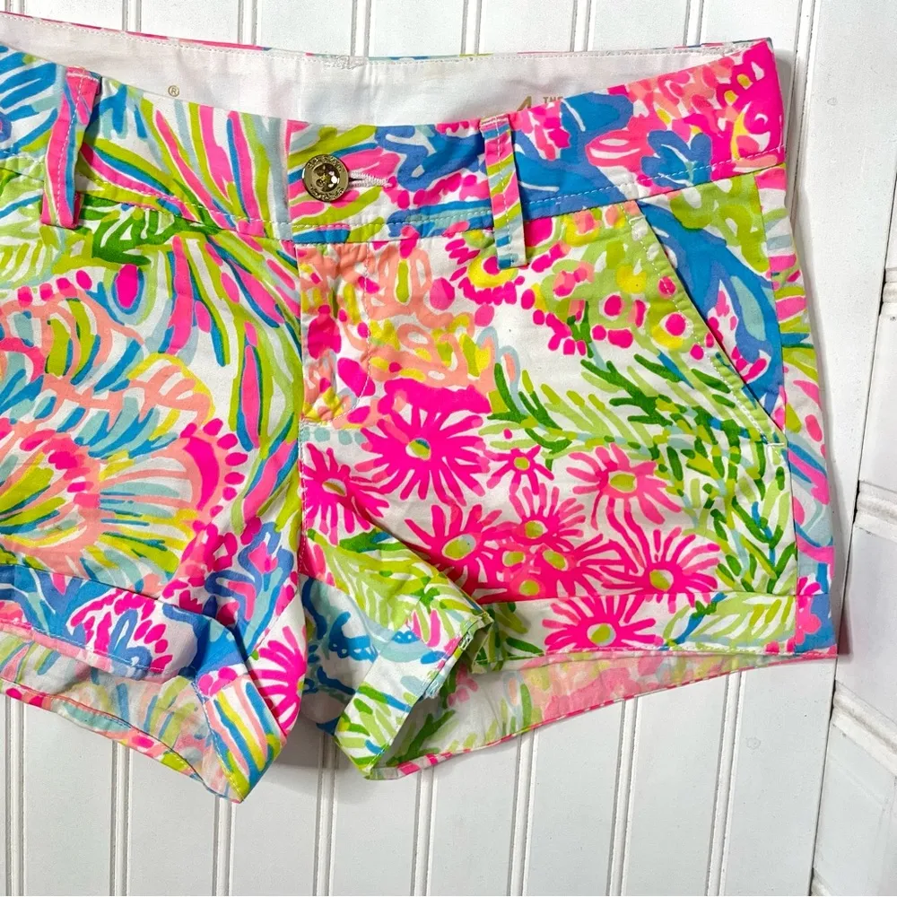Lilly Pulitzer Callahan Short in Lovers Coral Reef Sz 4/161 - Image 5