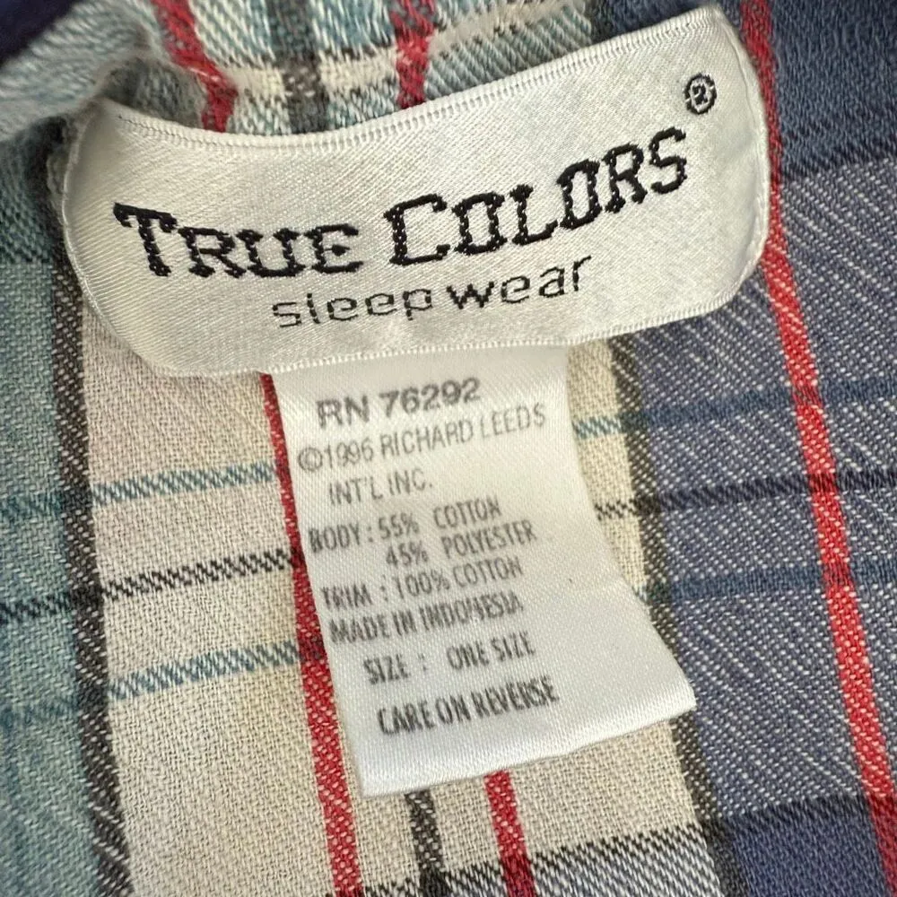 Vintage True Colors Teddy Bear Varsity Sleep Shirt OSFM Blue Size undefined - Image 6