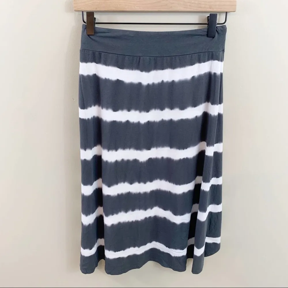 Soybu Maggie High Low Tie-Dye Gray/White Skirt - Image 4