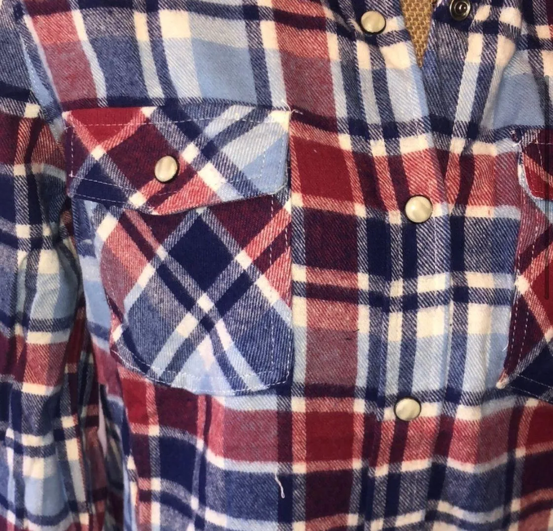 Shirt Plaid Button Up L - Image 6