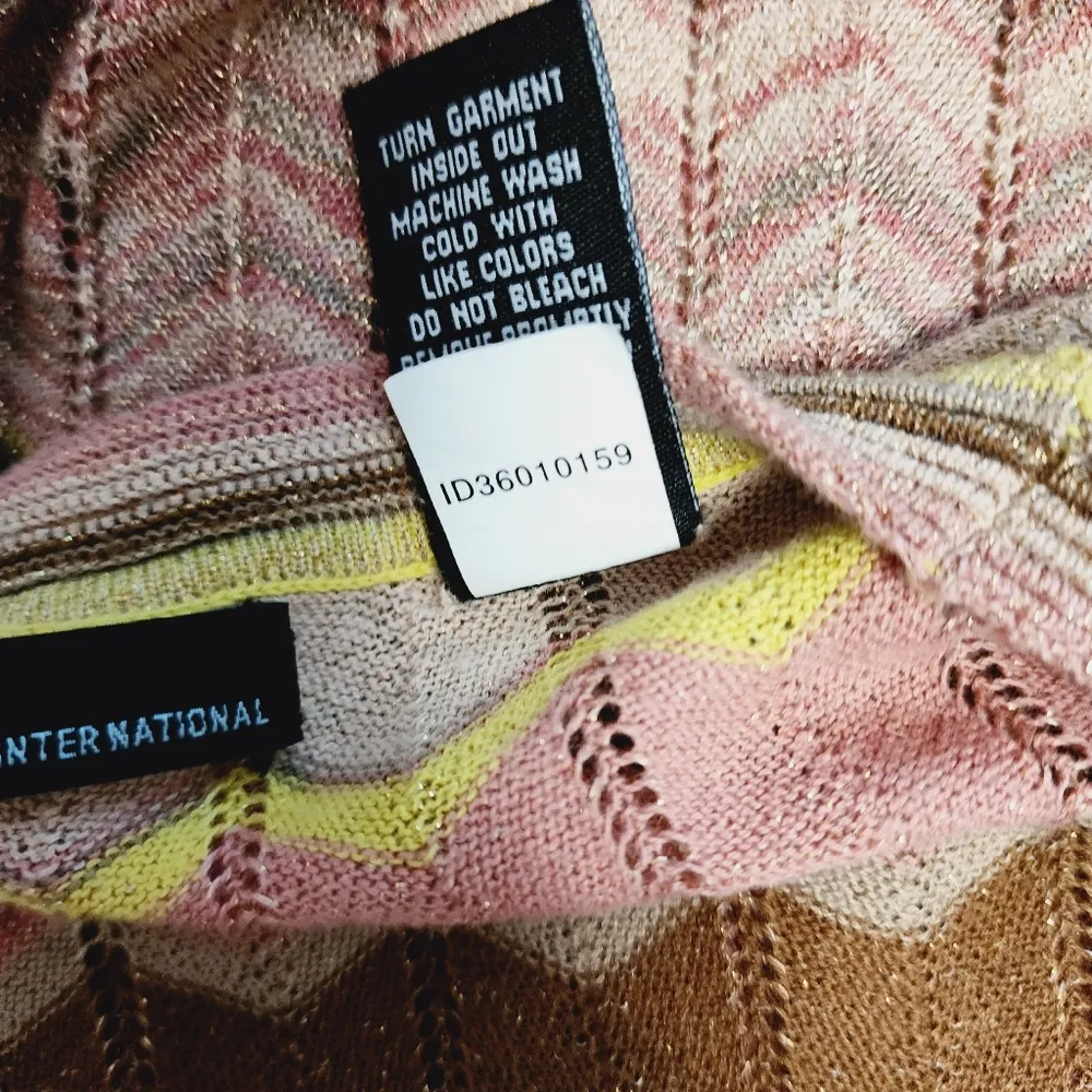 Moda International lurex chevron cardigan size large - Image 8