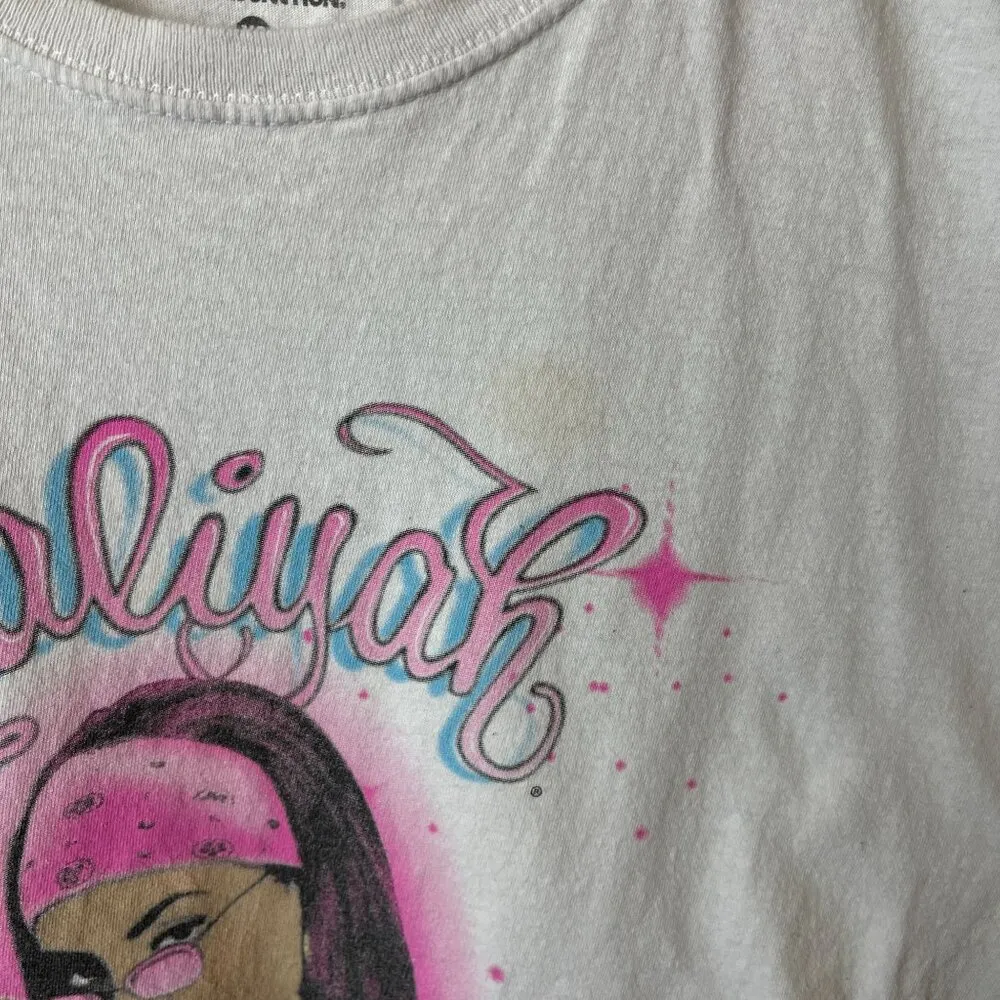 Aaliyah Rap Tee T Shirt Small S White Womens Graphic - Image 15