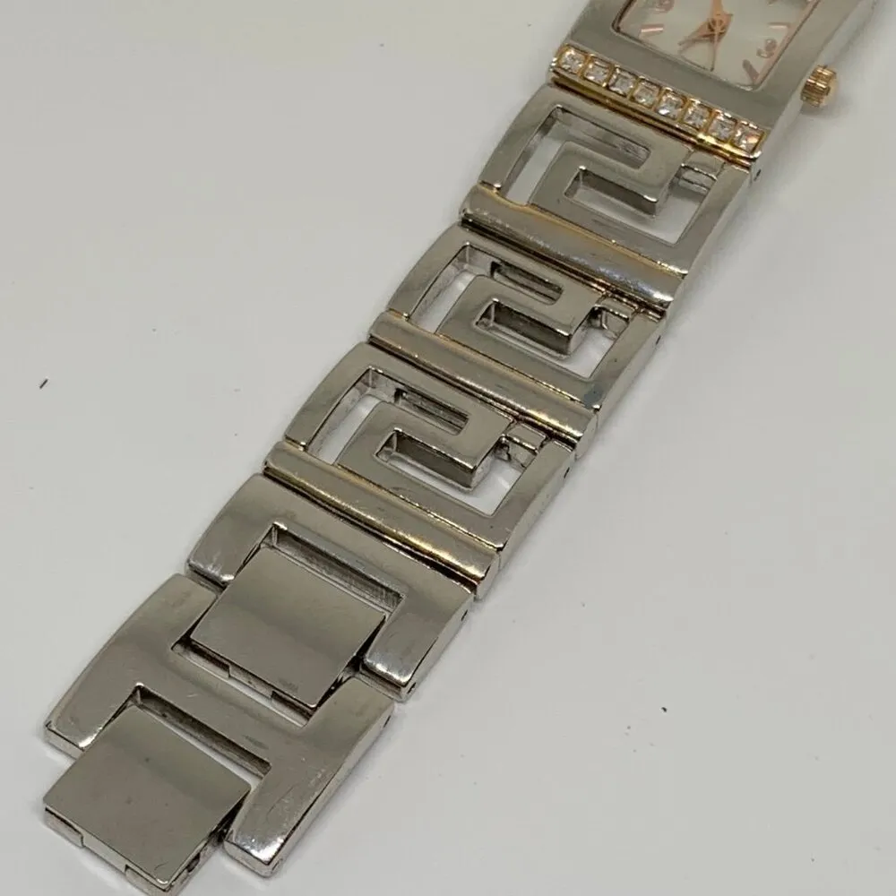Allude women’s watch 21mm silver gold tone bracelet size 6.5” - Image 4