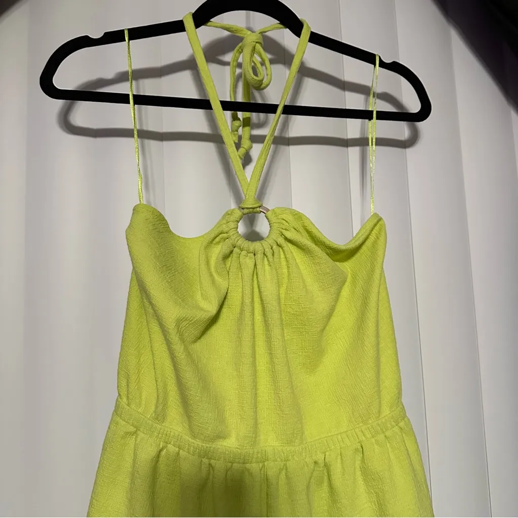 Old Navy Lime Green Halter Romper - Image 6