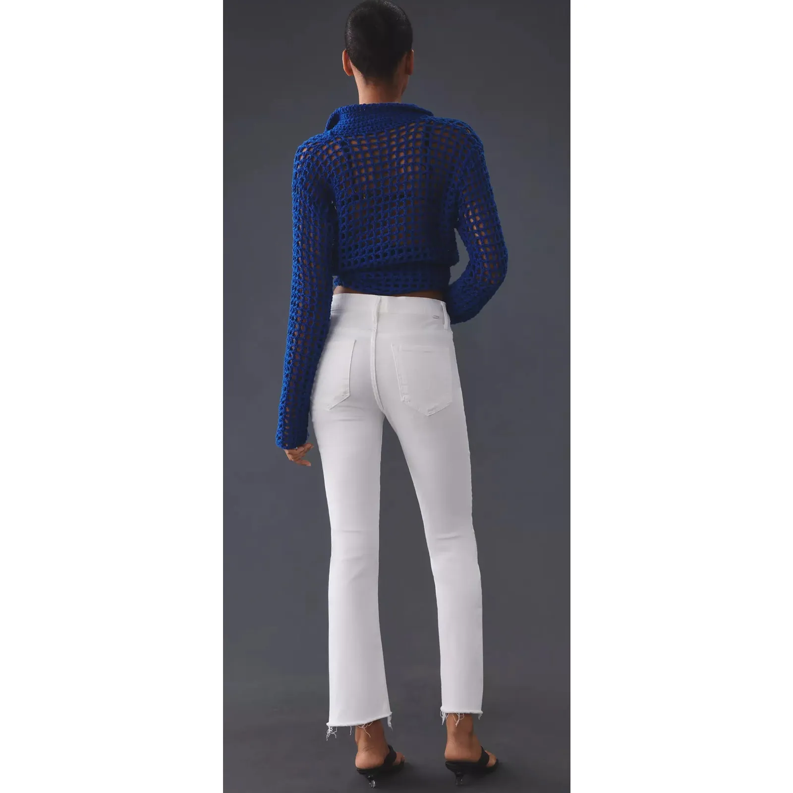 MOTHER The Insider Crop Step Fray in Fairest Of‎ Them All Size 31 White - Image 4