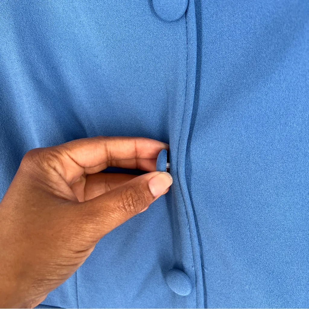 AISIZE Women's 1940s Vintage Square Peplum Bodycon Cocktail Dress Blue‎ 2XL Blue Size undefined - Image 5