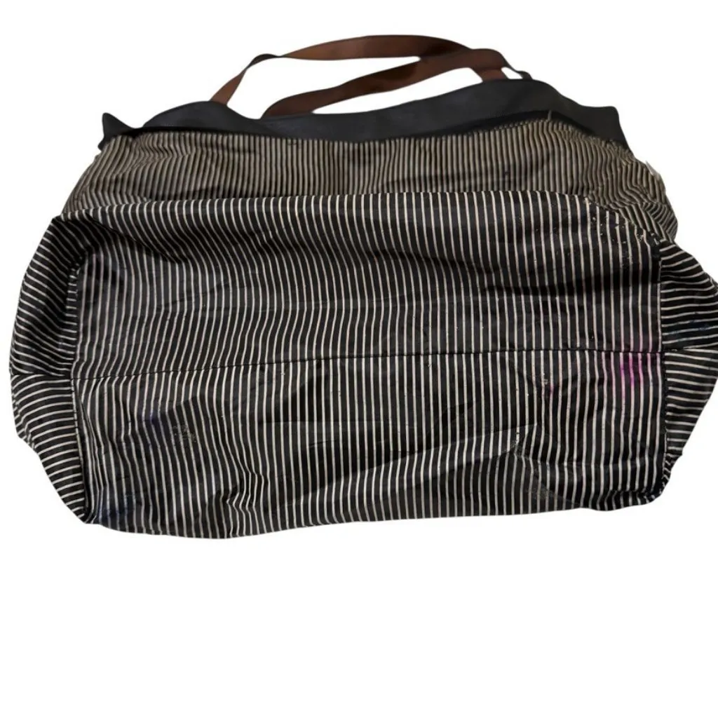 Steve Madden Black Brown Goldtone Hardware XLarge Hobo Slouch Shoulder Bag Purse - Image 12