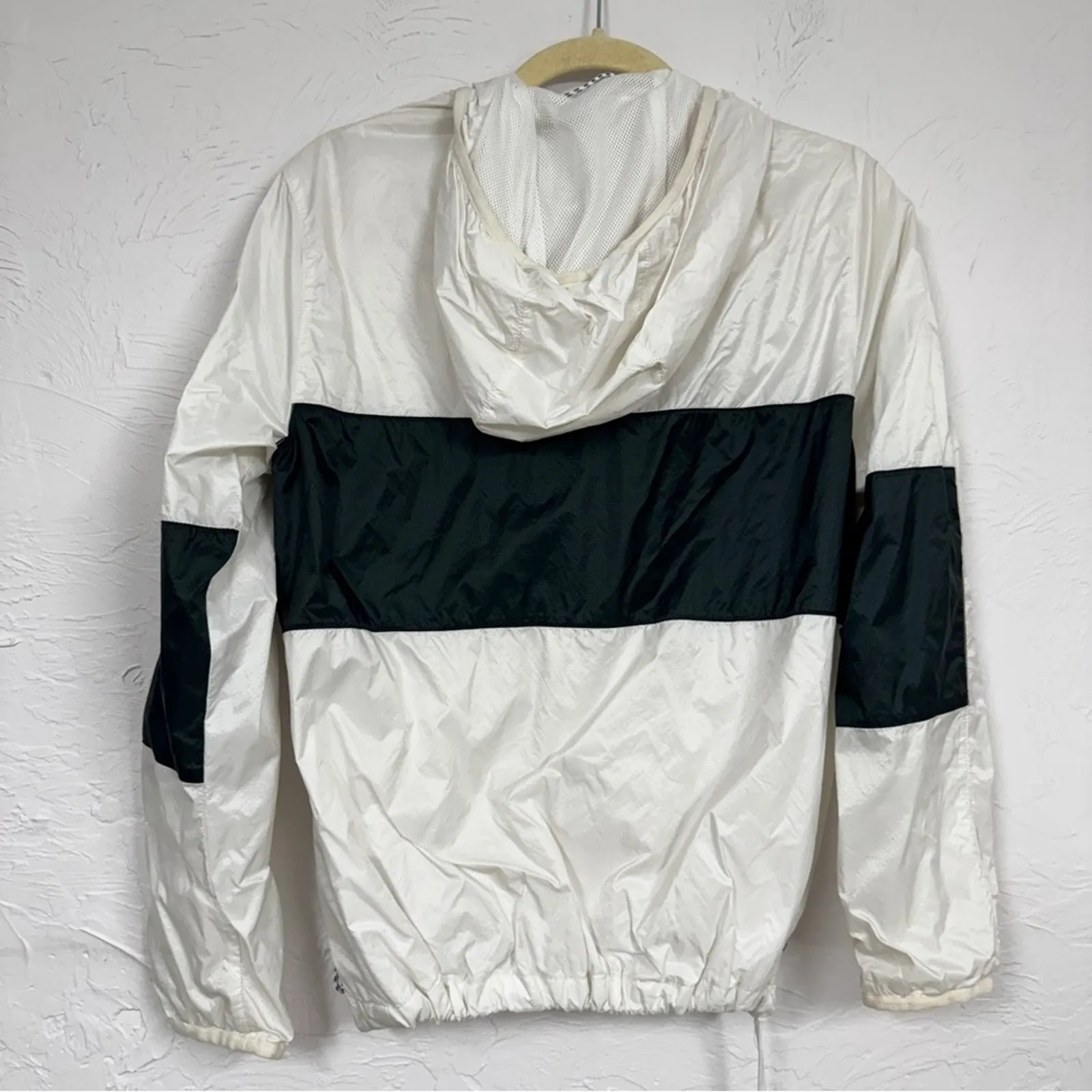 Abercrombie & Fitch White Green Track Jacket Bomber Womens XS Windbreaker - Image 10