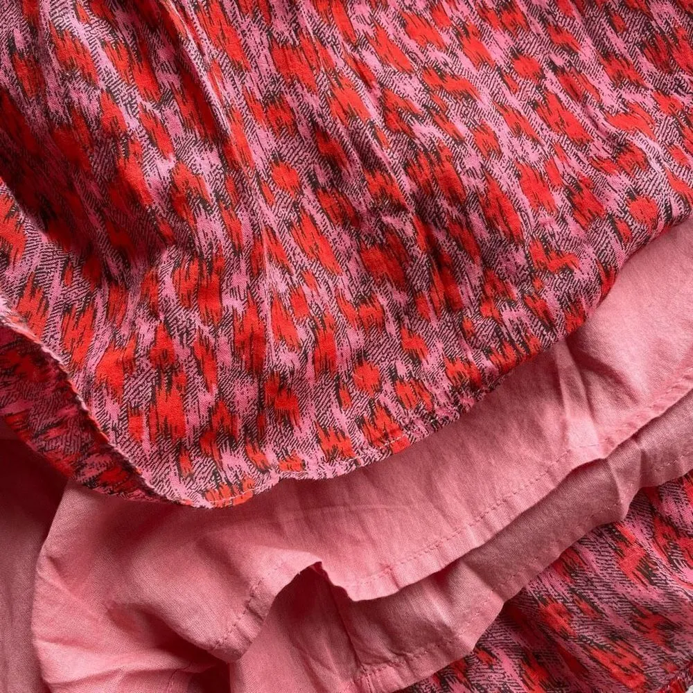 Joie Maxi Dress Pink Red size XLarge Sundress Bohemian NWT festival Bondi Tiered - Image 7