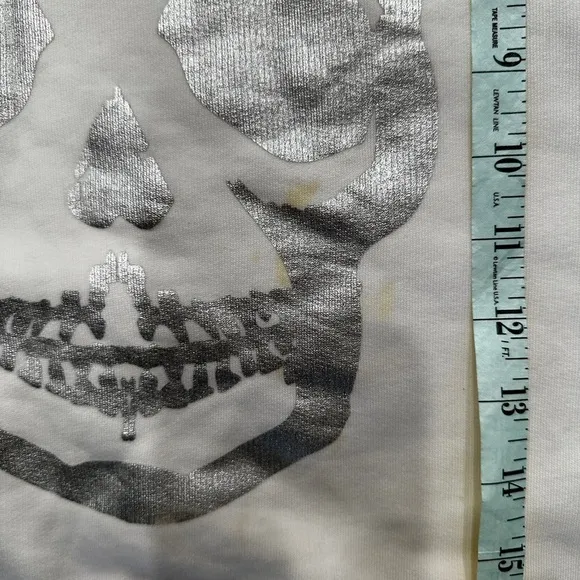 Zadig & Voltaire‎ Silver Skull Pullover Sweatshirt oversized flaws - Image 11