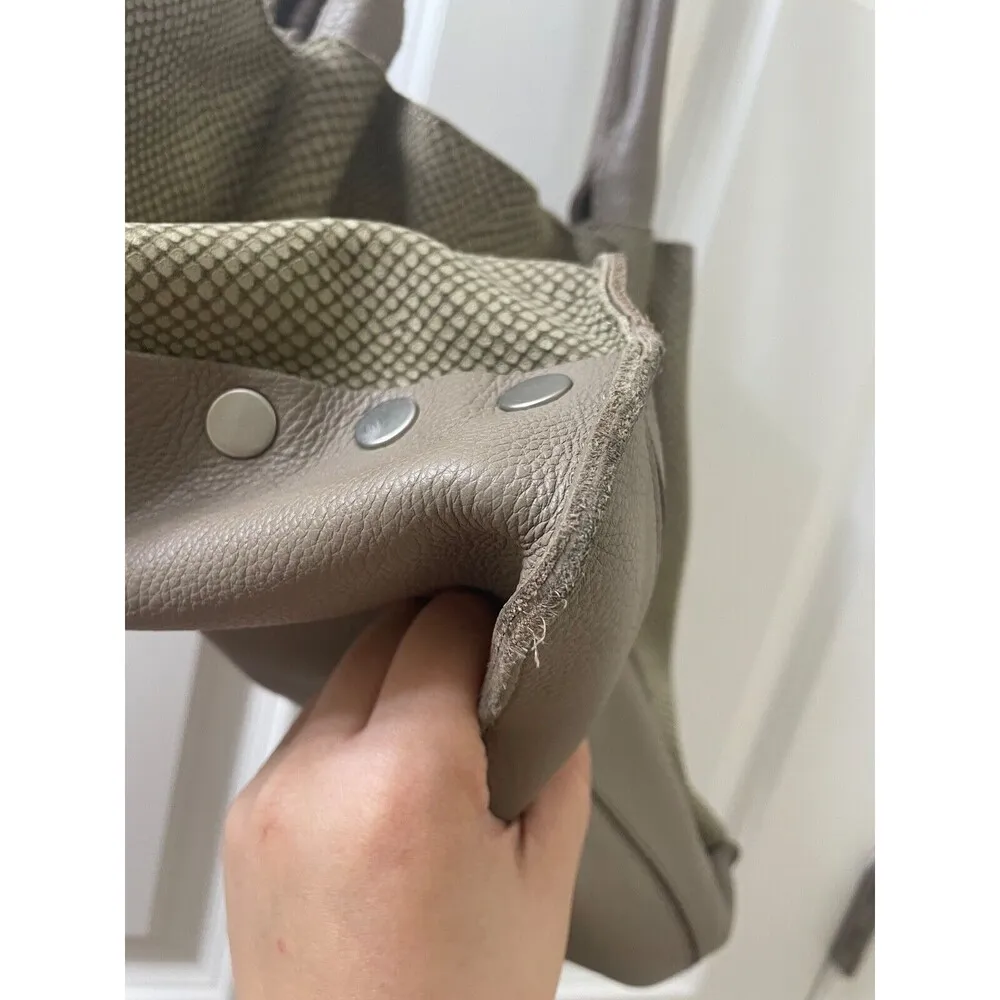 Hammitt Oliver Tote style gray  color two different touch soft leather - Image 7