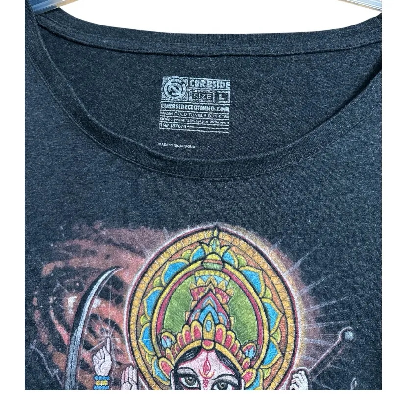 Curbside Clothing Durga Ma Tee, Large Black - Image 2