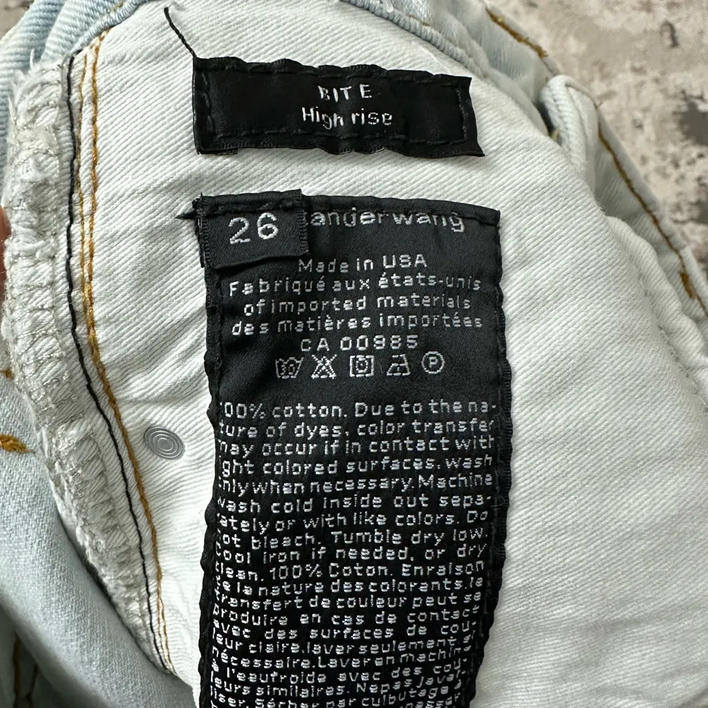 Alexander Wang Bite High Rise Denim Shorts Size 26 - Image 4