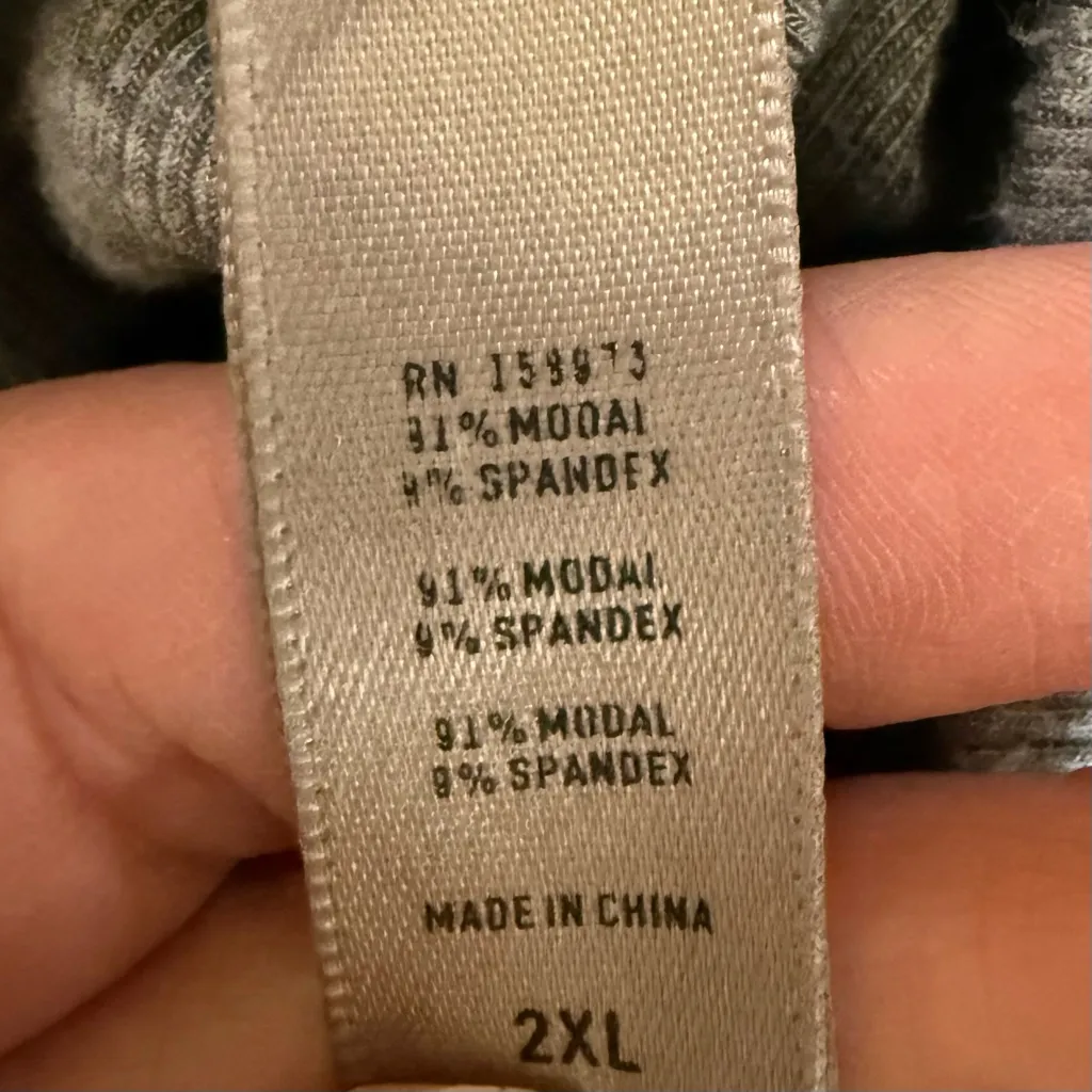 SKIMS Ribbed Lounge Pants Size 2XL Gray Straight Leg - Image 7