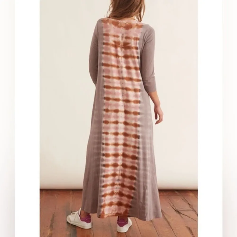 Raquel Allegra Half Sleeve Drama Maxi Dress in Tiger Tie Dye Size 0 - Image 2