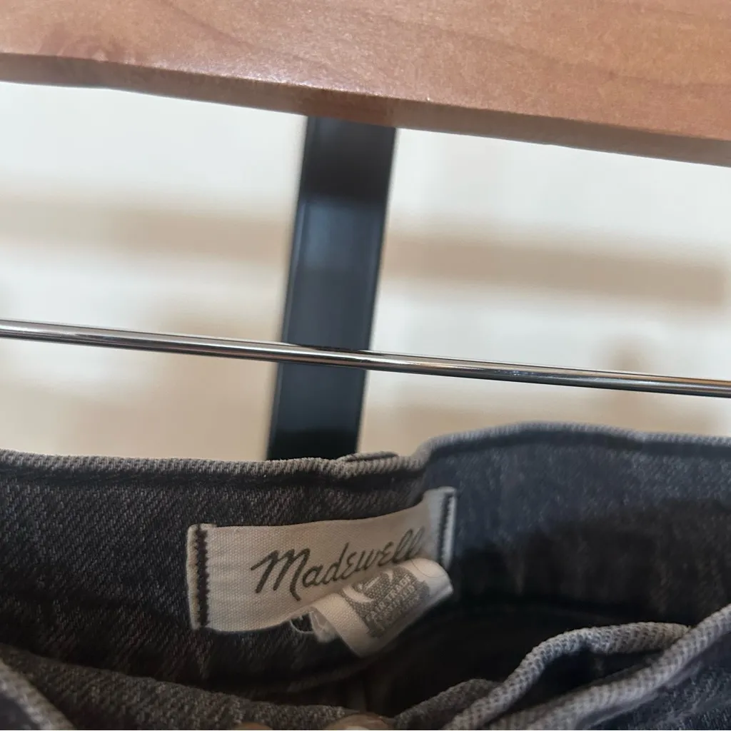 Madewell Perfect Vintage Jeans Charcoal Gray Black Lunar Wash Denim Size 27 (4) - Image 4