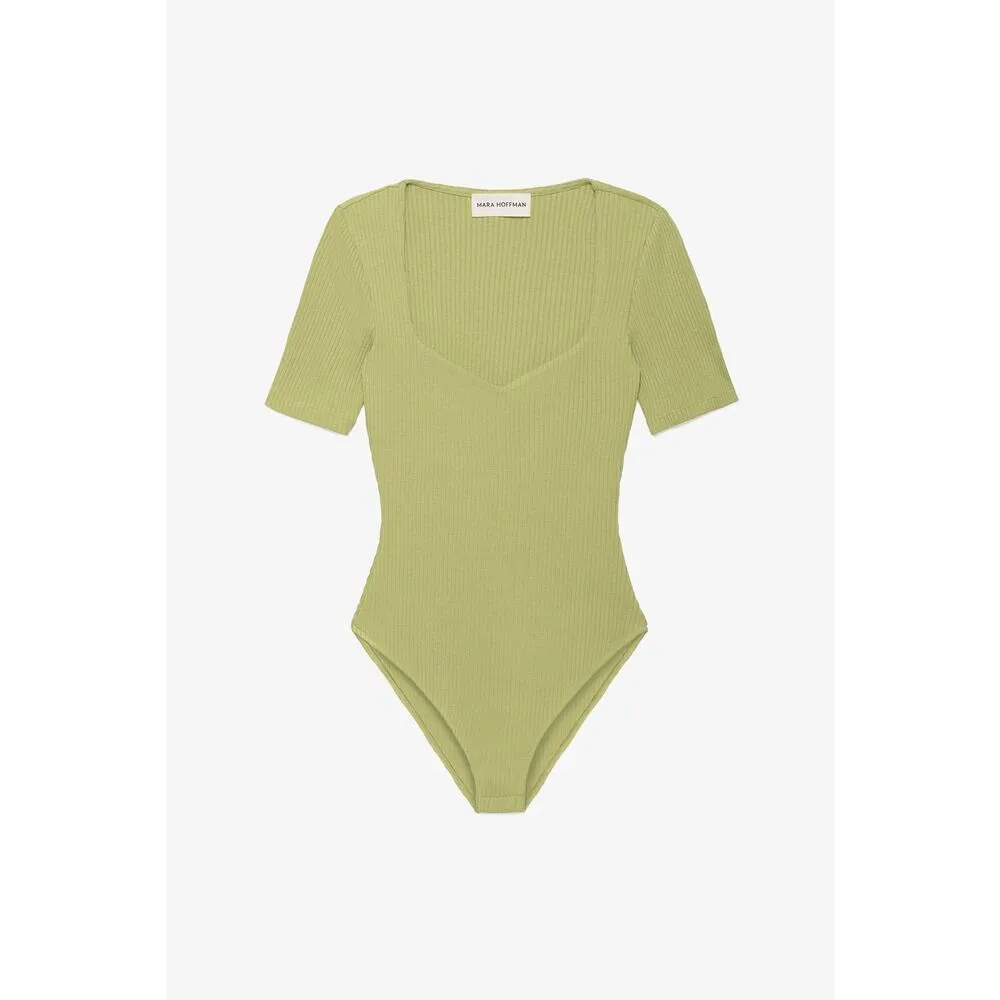 Mara Hoffman  pistachio green Marlowe Body suit size xxs - Image 3