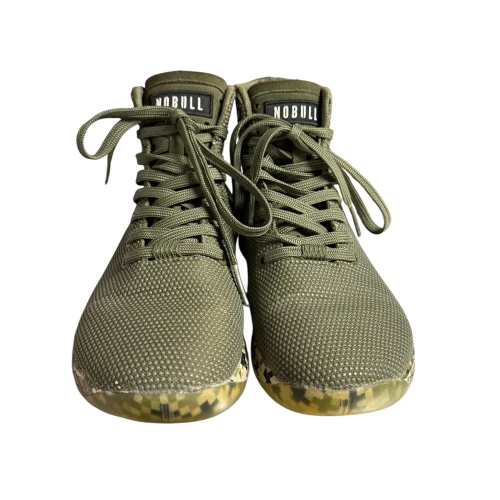NOBULL High-Top Impact Training Shoes Dark Green Camo Sneakers Mens 6/Women 7.5 - Image 2