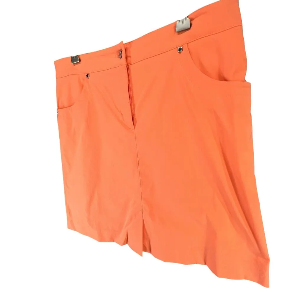 Lohla Sport Stellar Stretch Skort Skirt 6 Orange Pockets Golf Tennis Performance - Image 2