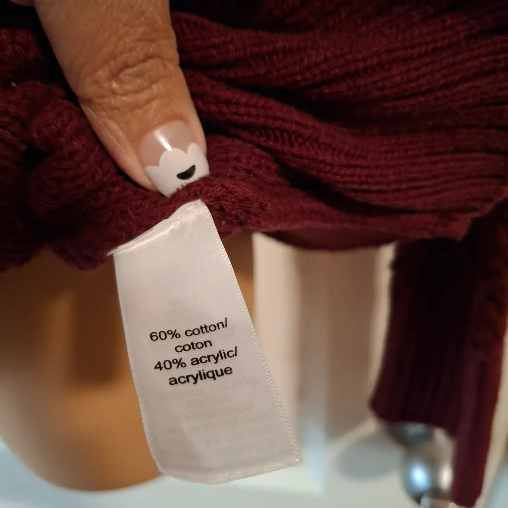 Maurices XL Women's Burgundy Knit Sweater - Image 10
