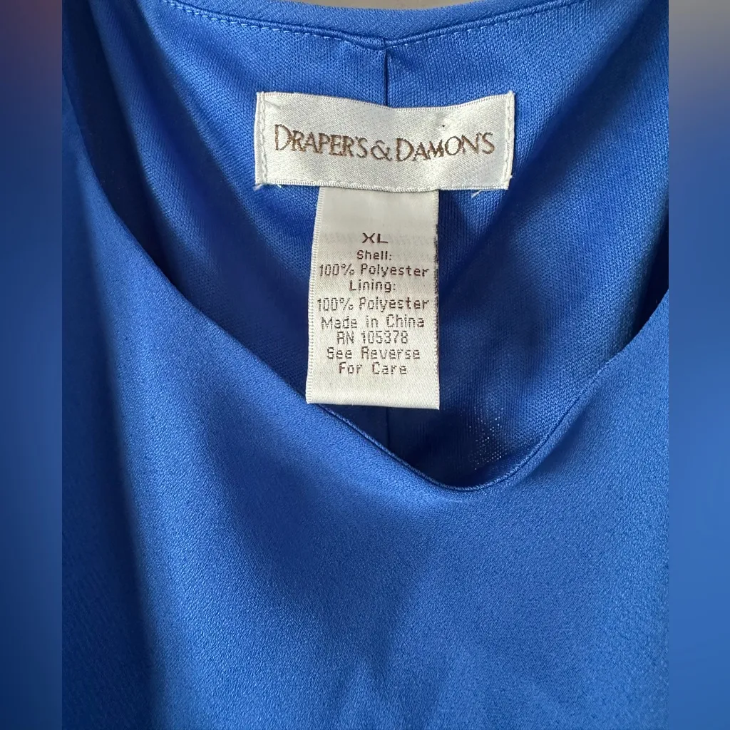 Drapers & Damons Layered Flirty Dress Sz XL
Special occasion Boho Party Elegant Blue - Image 6