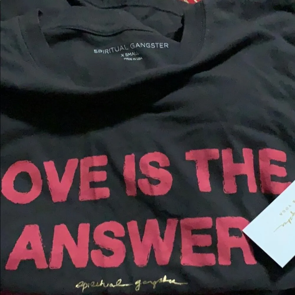 NWT spiritual gangster love is the answer shirt - Image 4