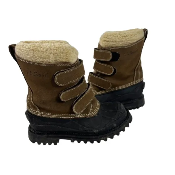 L.L. Bean Tan and Black Snow Boots Brown Size 8 - Image 2